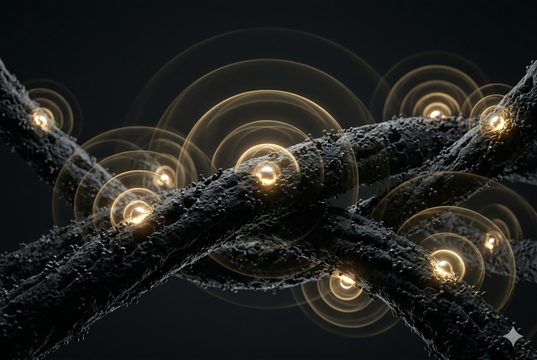 Antibacterial 抗菌除臭 — 奈米粒子形成保護光暈示意